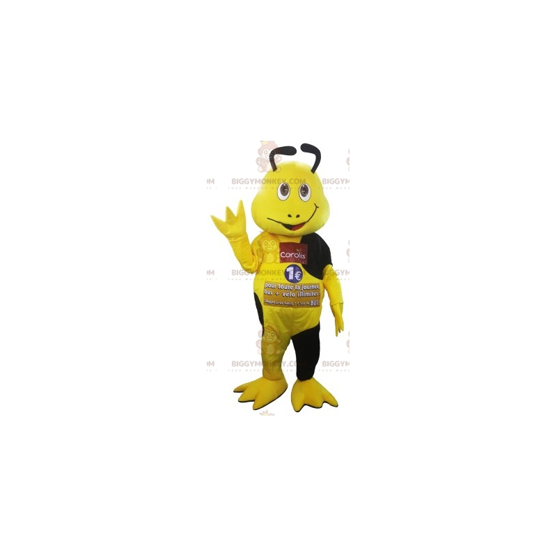 Costume de mascotte BIGGYMONKEY™ d'insecte jaune et noir