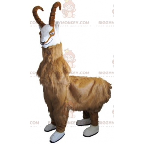 BIGGYMONKEY™ Furry Goat Buff Mascot Costume with Horns -