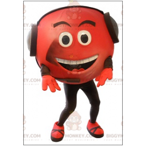 BIGGYMONKEY™ Disfraz de mascota de hombre rojo sonriente con