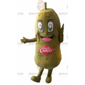 Giant Green Pickle BIGGYMONKEY™ maskottiasu. Charles Kristus -