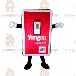 Costume de mascotte BIGGYMONKEY™ de carte Sim de téléphone.