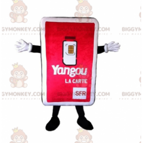 Phone Sim Card BIGGYMONKEY™ Mascot Costume. Telephony