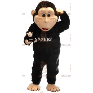 Czarno-podpalany kostium maskotki małpy BIGGYMONKEY™. Kostium