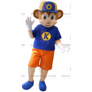 Costume de mascotte BIGGYMONKEY™ de singe marron et rose