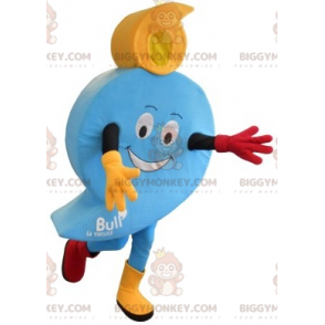 BIGGYMONKEY™ maskotkostume i form af en blå boble. Ciffer 9 -
