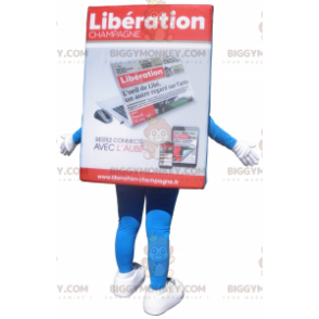 Magazine Newspaper BIGGYMONKEY™ Mascot Costume. BIGGYMONKEY™