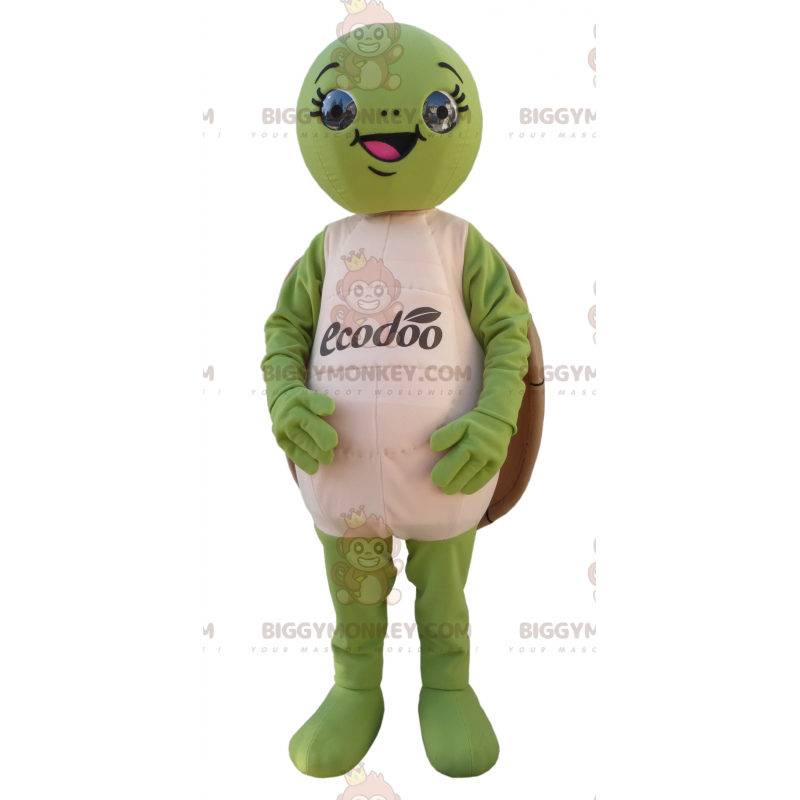 Costume de mascotte BIGGYMONKEY™ de tortue verte et marron