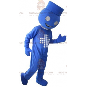 Costume de mascotte BIGGYMONKEY™ de bonhomme bleu de maitre