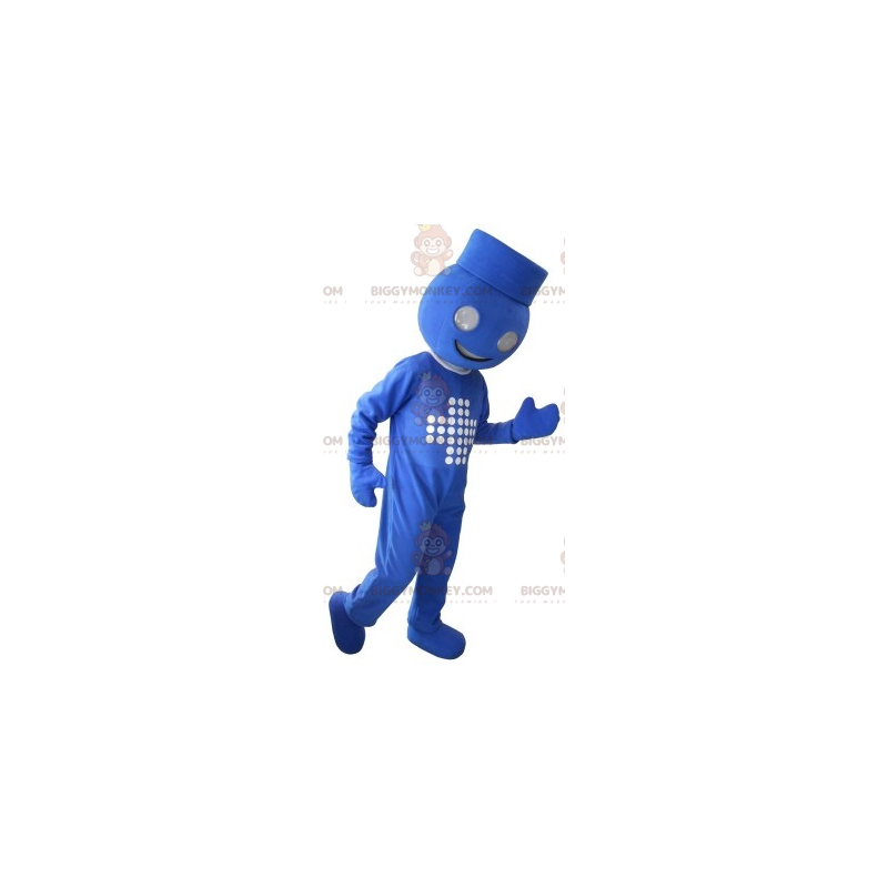 Butler Blue Man BIGGYMONKEY™ Maskottchenkostüm - Biggymonkey.com