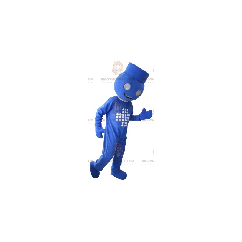 Costume de mascotte BIGGYMONKEY™ de bonhomme bleu de maitre