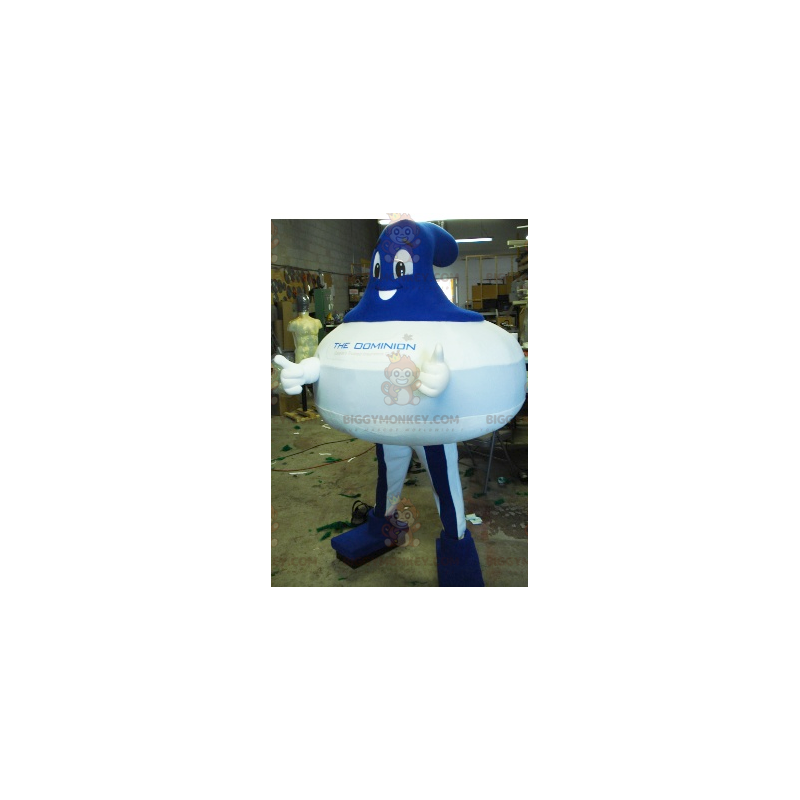 Blue and White Curling BIGGYMONKEY™ Mascot Costume -