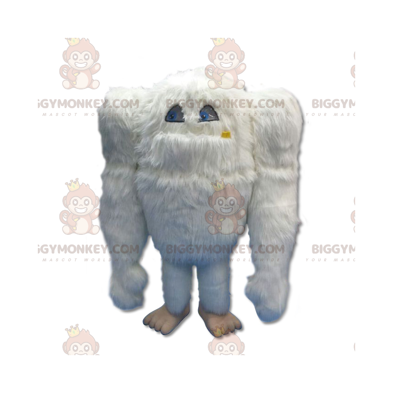 Costume de mascotte BIGGYMONKEY™ de gros yéti blanc géant et