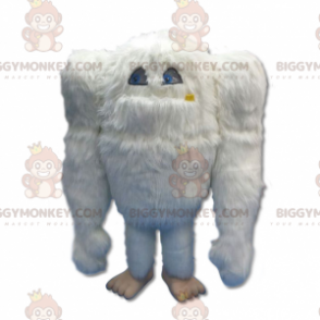 BIGGYMONKEY™ Big Furry Giant White Yeti maskottiasu -