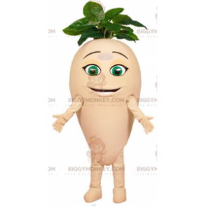 Costume da mascotte Ravanello gigante con foglie BIGGYMONKEY™ -