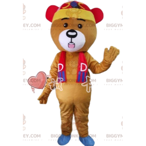 Brown Bear BIGGYMONKEY™ Mascot Costume In Sportswear. bear