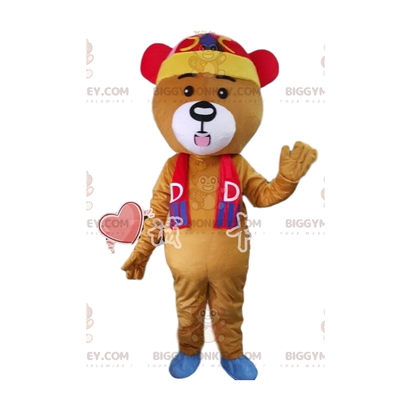 Brown Bear BIGGYMONKEY™ Mascot Costume In Sportswear. bear