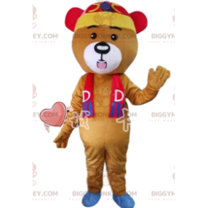 Costume da mascotte da orso bruno BIGGYMONKEY™ in abbigliamento