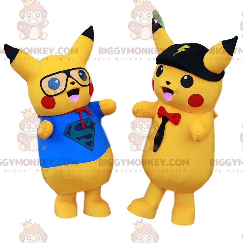 BIGGYMONKEY™ Maskottchen-Set von Pikachu, dem berühmten gelben