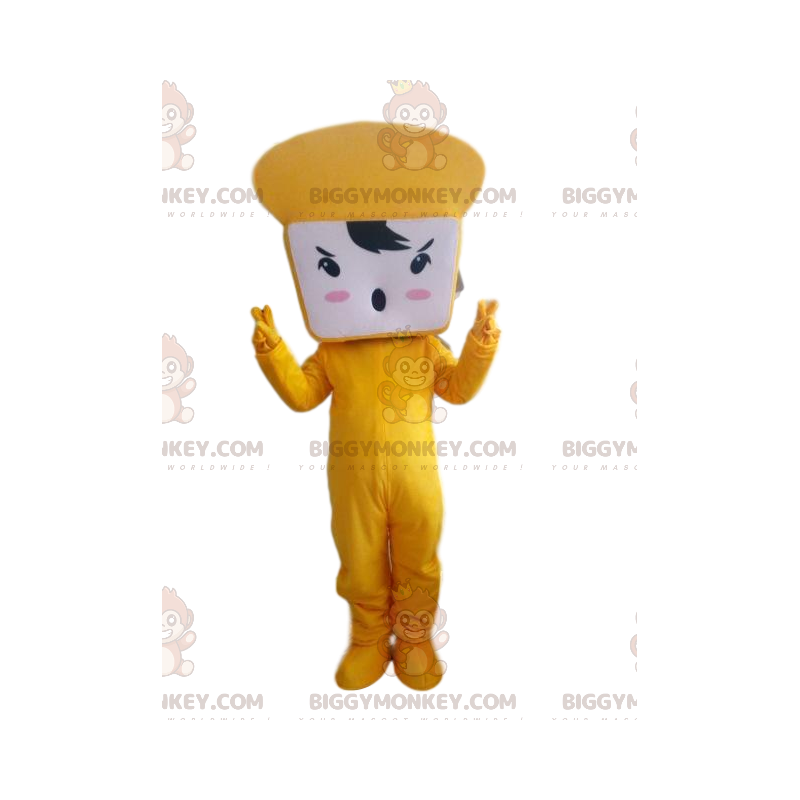 Costume de mascotte BIGGYMONKEY™ de pain de mie. Costume de