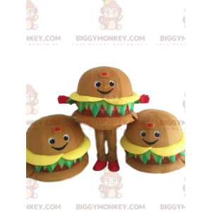 Obří, usměvavý, chutný burger Kostým maskota BIGGYMONKEY™ –