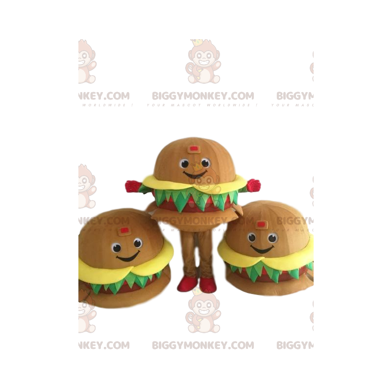 Giant, Smiling, Appetizing Burger BIGGYMONKEY™ Mascot Costume –