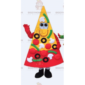 Costume da mascotte di Pizza Slice BIGGYMONKEY™. Costume da
