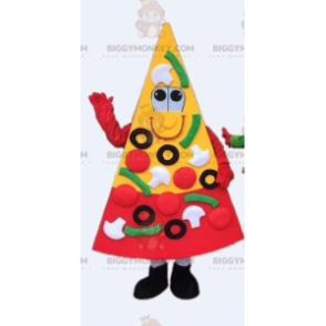 Costume de mascotte BIGGYMONKEY™ de pizza, de part de pizza.