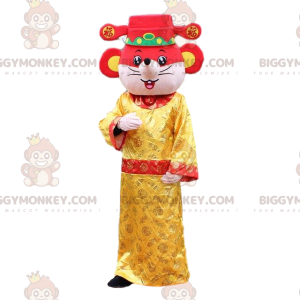 3 Kiinan hiiri BIGGYMONKEY™-maskotti. 3 kiinalaista, 3 puvun