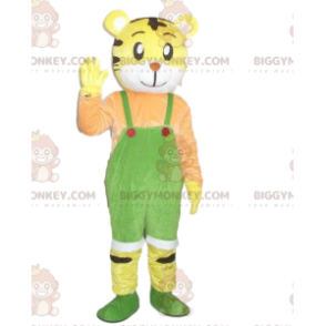 Disfraz de mascota BIGGYMONKEY™ de tigre amarillo. Traje de