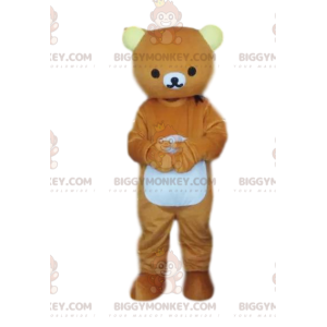 BIGGYMONKEY™ στολή μασκότ καφέ αρκούδας, στολή αρκουδάκι