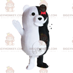 Traje de mascote BIGGYMONKEY™ de Monokuma, o famoso urso preto