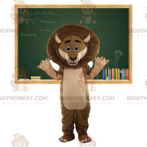 Brown Lion BIGGYMONKEY™ Mascot Costume. Brown lion costume.