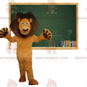 Brown Lion BIGGYMONKEY™ Mascot Costume. Leo costume Alex. Simba