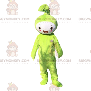 2 BIGGYMONKEY's bladmascottes, een groene en een oranje.