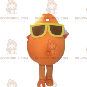 Snögubbe BIGGYMONKEY™ Maskotdräkt med glasögon. Orange potatis