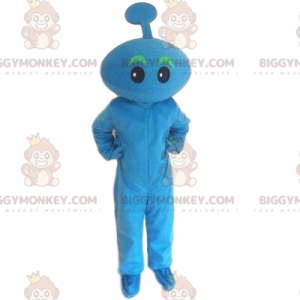 Blaues BIGGYMONKEY™ Maskottchenkostüm. Blauer Mann, blauer