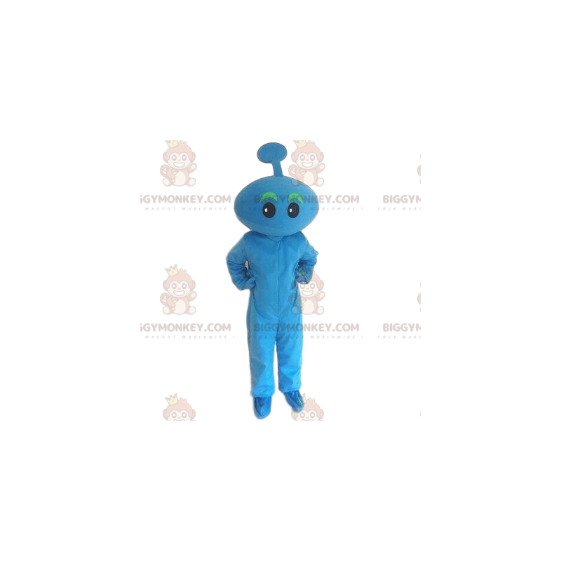 Blauw BIGGYMONKEY™ mascottekostuum. Blauwe man, blauw karakter.