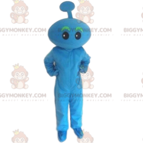 Blauw BIGGYMONKEY™ mascottekostuum. Blauwe man, blauw karakter.