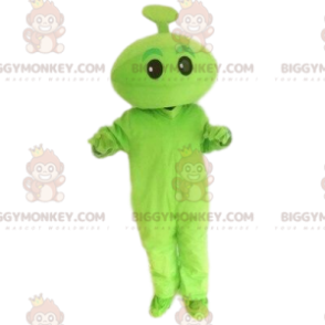 Grünes BIGGYMONKEY™ Maskottchenkostüm. Grüne Kreatur, grüner