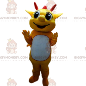 Disfraz de mascota BIGGYMONKEY™ Disfraz de dragón amarillo y