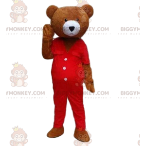 BIGGYMONKEY™ Maskottchenkostüm Teddybärkostüm. Kostüm Braunbär