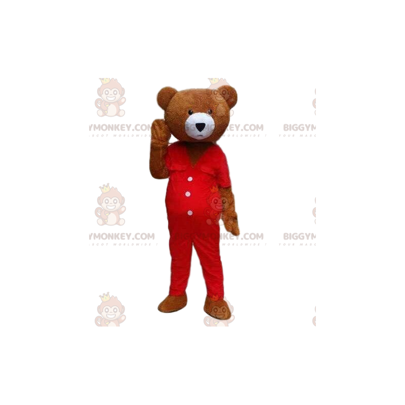 BIGGYMONKEY™ maskot kostume bamse kostume. Kostume brun bjørn i