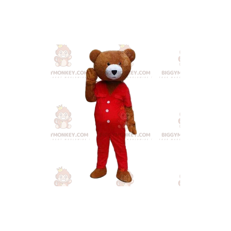 BIGGYMONKEY™ Maskottchenkostüm Teddybärkostüm. Kostüm Braunbär