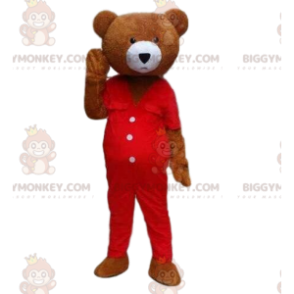 BIGGYMONKEY™ maskot kostume bamse kostume. Kostume brun bjørn i