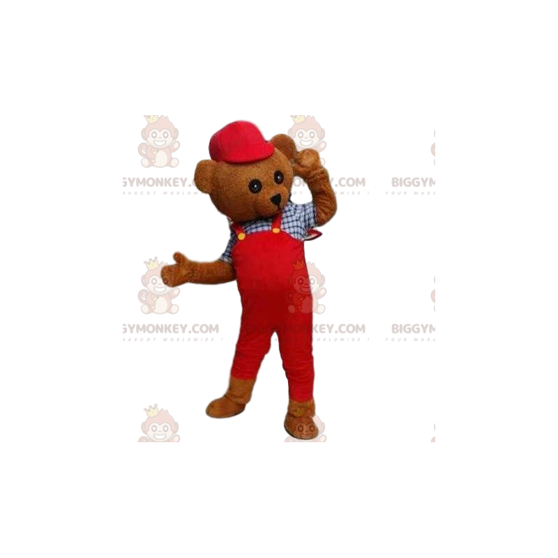 BIGGYMONKEY™ Maskottchenkostüm Teddybärkostüm. Kostüm Braunbär