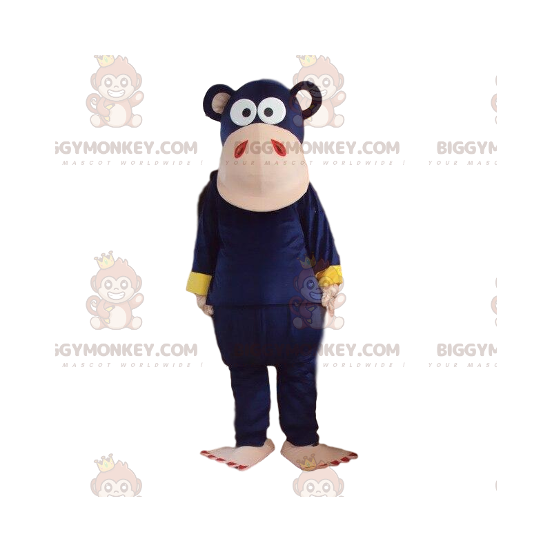 Fantasia de mascote de macaco roxo BIGGYMONKEY™. Fantasia de