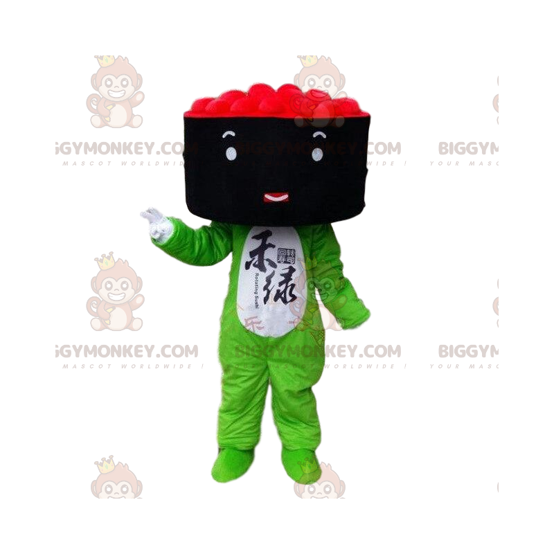 BIGGYMONKEY™ maskotdräkt sushi maki kostym. Japansk matdräkt -