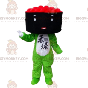 BIGGYMONKEY™ Maskottchenkostüm Sushi-Maki-Kostüm. Japanisches