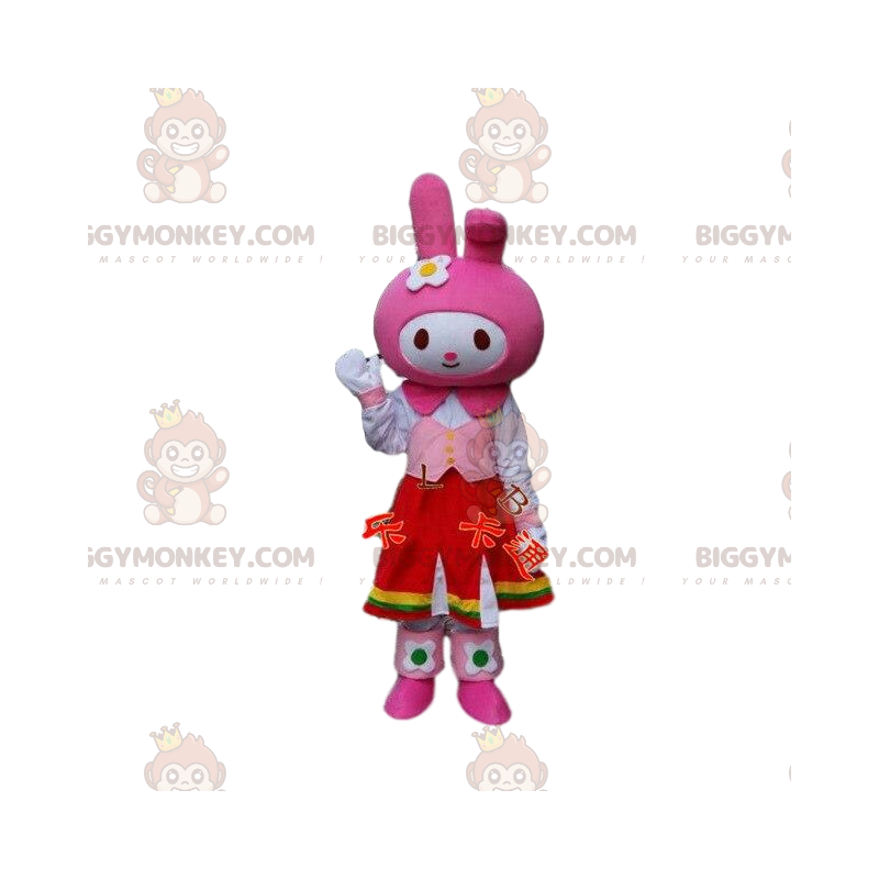 BIGGYMONKEY™ mascotte kostuum konijn kostuum. Roze