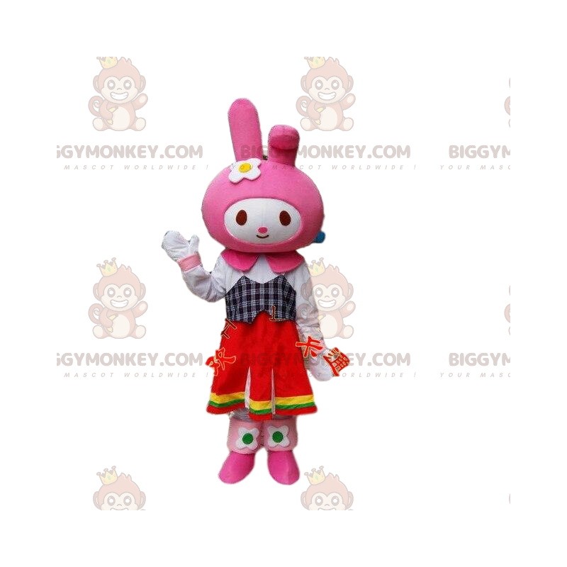 Kostium maskotki BIGGYMONKEY™ Kostium królika. Różowy kostium